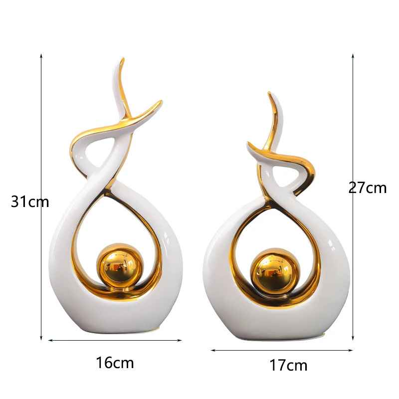 Gold Abstract Thinker Designer for Home Decor
