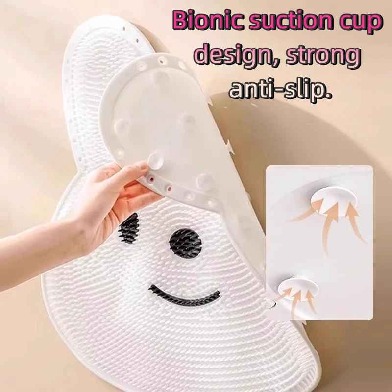 Wall-Mounted Silicone Foot Scrubber with Suction Grip