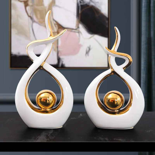 Gold Abstract Thinker Designer for Home Decor
