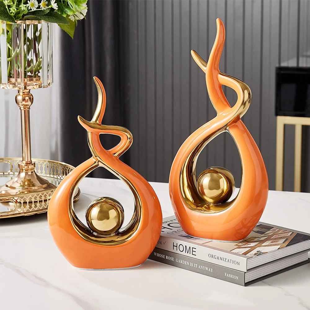 Gold Abstract Thinker Designer for Home Decor