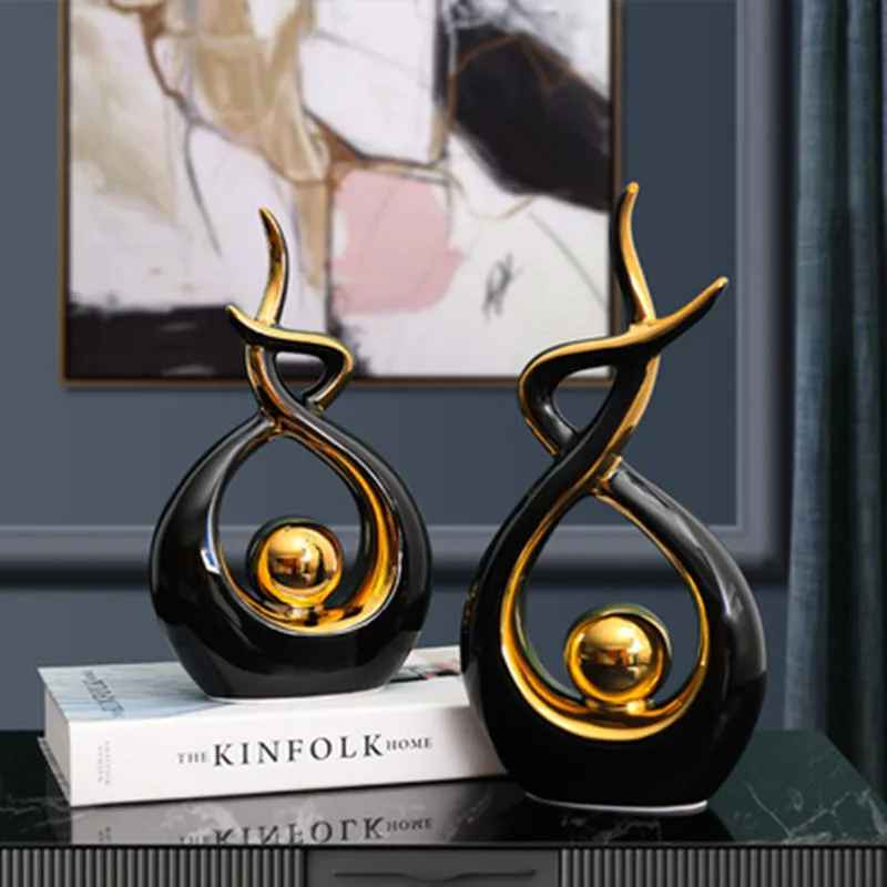Gold Abstract Thinker Designer for Home Decor