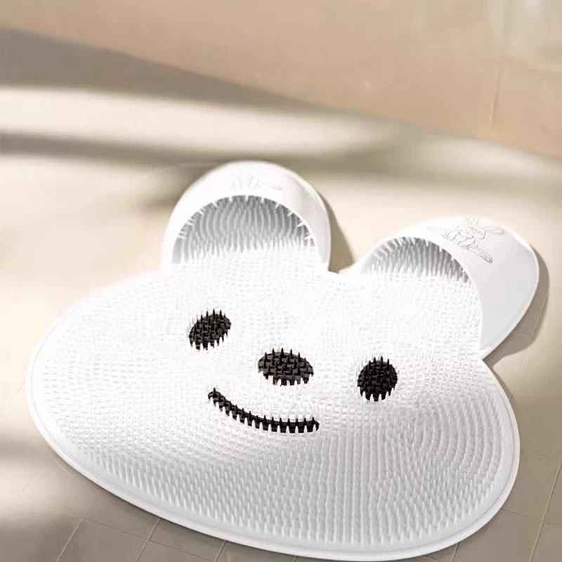 Wall-Mounted Silicone Foot Scrubber with Suction Grip