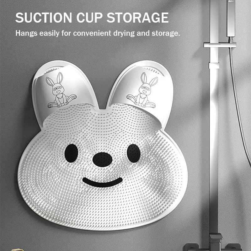 Wall-Mounted Silicone Foot Scrubber with Suction Grip
