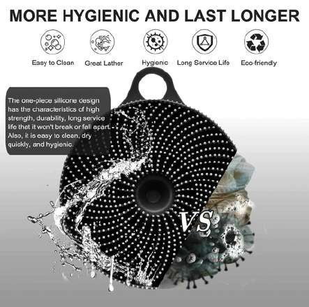 Double-Sided Soft Silicone Bath Brush & Body Brush